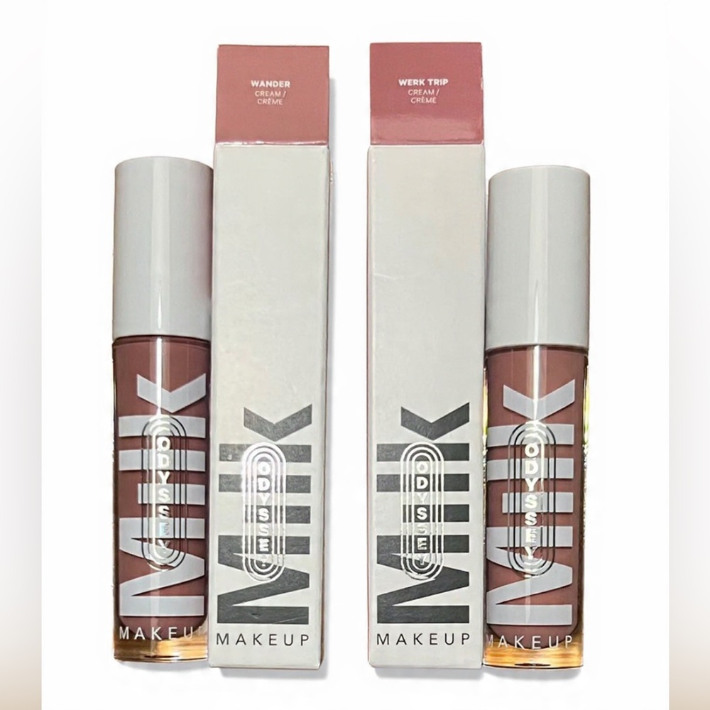 NIB Milk Makeup Odyssey Lip Oil Gloss Duo: WANDER + WERK TRIP